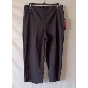 Briggs Women's Black Cropped Pants Size 10 Comfort Waistband NWT Stretch